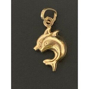 18K Gold Pendant Dolphin 1.28 grams